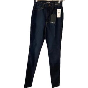 New NWT Fashion Nova Women Classic High Waist Skinny Jeans Size 3 / 25 Dark USA